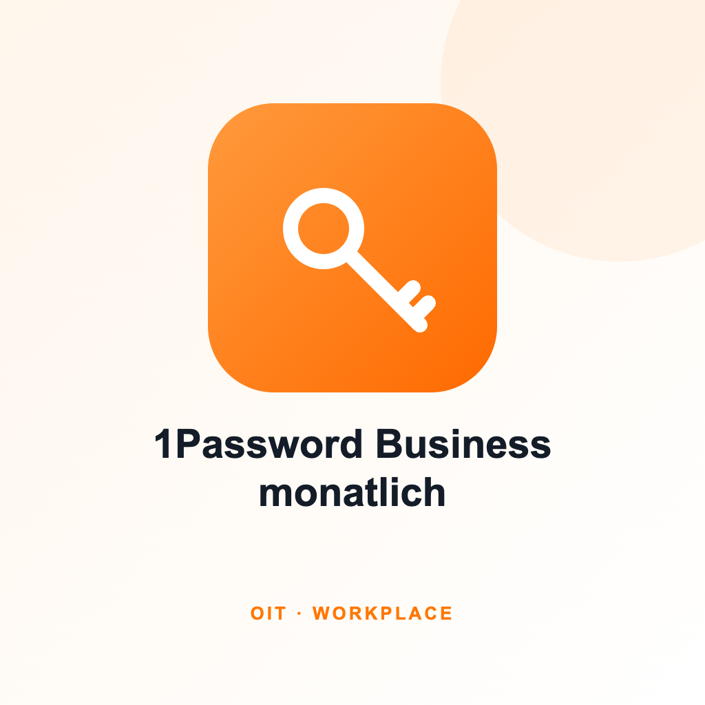 [MW-1PW] 1Password Business je Nutzer [m]
