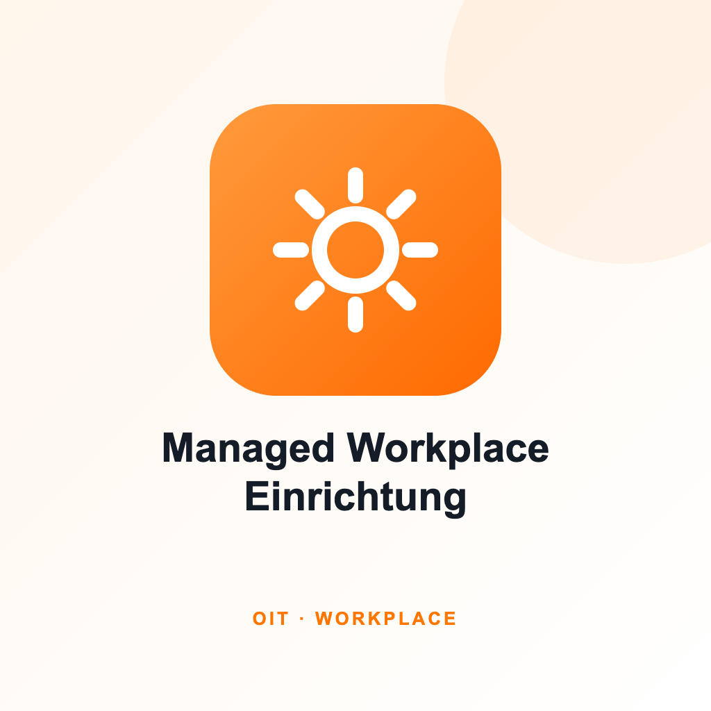 [MW-SETUP] Managed Workplace – Einrichtung